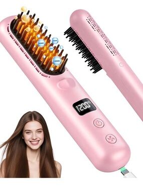 Go Brush Pro Cordless Hair Straightening Comb This is Purple, not pink!!